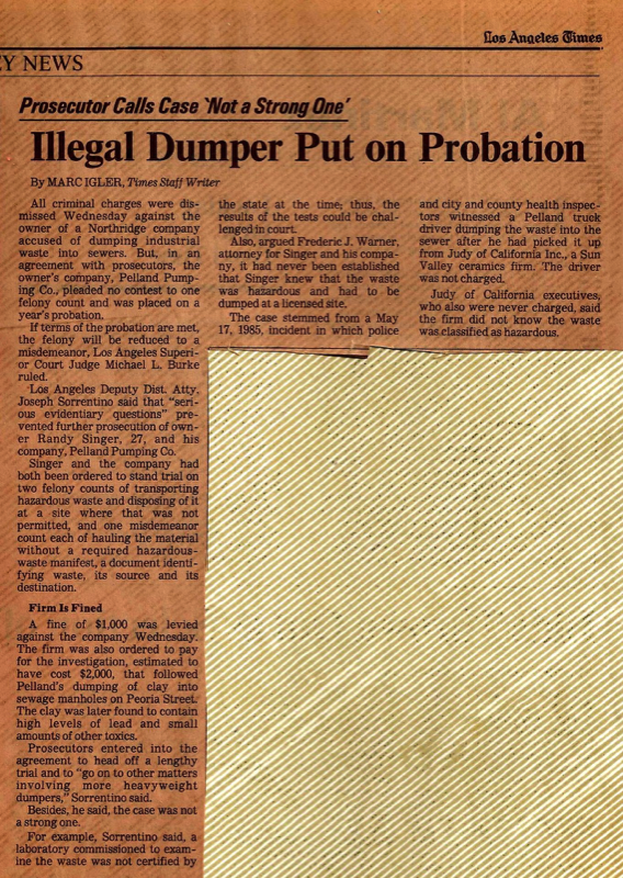 Illegal Dumper Put on Probation