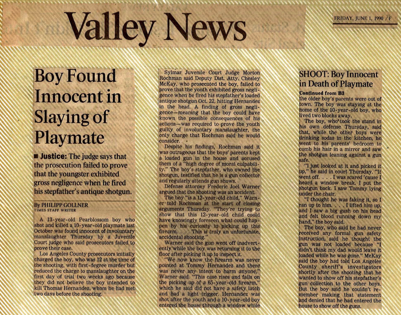 Juvenile Murder Dismissed